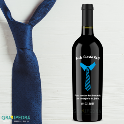 Garrafa de vinho personalizada - Dia do Pai - GDP07