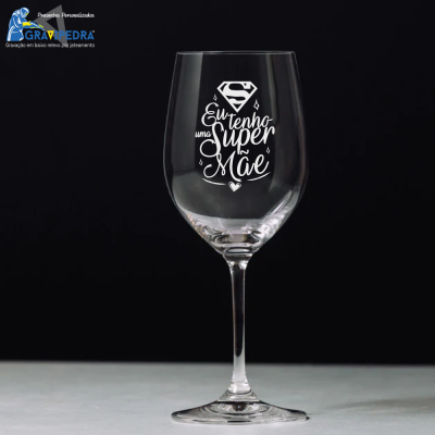 Copo em vidro personalizado - Eu tenho uma super Mãe - TVDM04