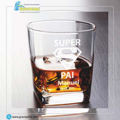 Copo em vidro personalizado - Dia do Pai - TVWP04
