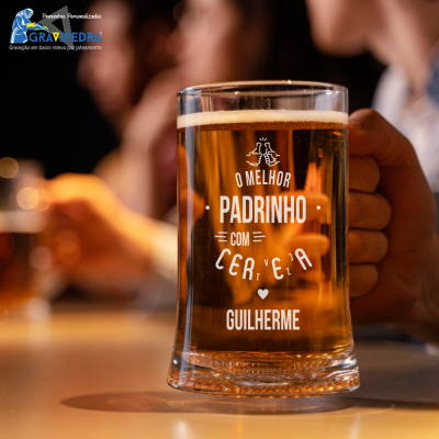 Caneca de Cerveja em vidro personalizada - Cerveja/Certeza - CCVJ05