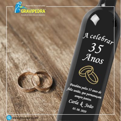 Garrafa de vinho personalizada para Casamento - GCN11 Garrafa de vinho personalizada para Casamento - GCN11