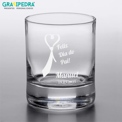 Copo em vidro personalizado - Dia do Pai - TVWP06