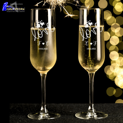 Pack 2 Copos em vidro personalizados - CVNV16