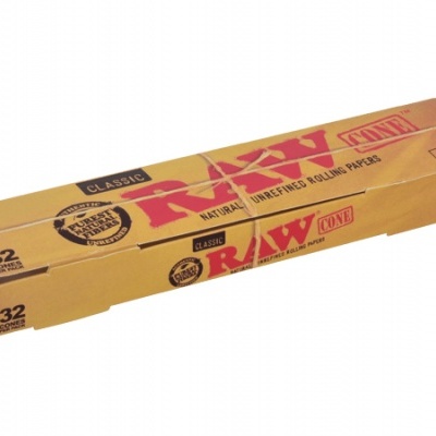 RAW Pre-Rolled 1/4 Size Cones 32 Unidades