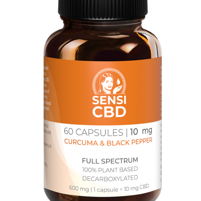 Sensi Seeds - Cápsulas de CBD com Curcuma (10 mg CBD, 24 mg Curcuma)