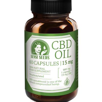 Sensi Seeds - Óleo de CBD 15mg (60 Cápsulas)