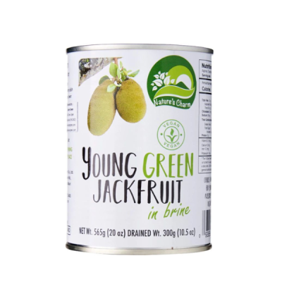 Lata de Young Green Jackfruit em salmoura da Nature's Charm