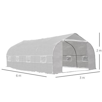 Invernadero 600 x 300 x 200 cm - Blanco Invernadero 600 x 300 x 200 cm - Blanco
