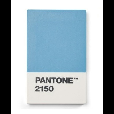 Bloco Pantone azul claro com base branca e texto preto