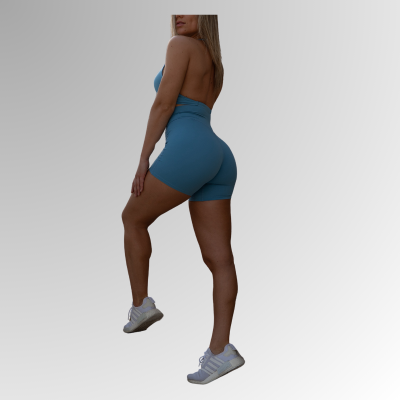 Calções Médios de Cintura Alta - Azul e Rosa CIELOBUG