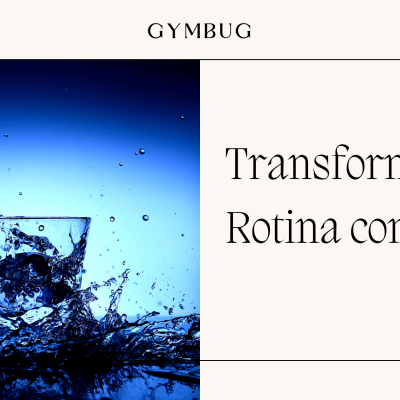 A Importância de Beber Água no Nosso Dia a Dia/ sugestão de ebook receitas saudáveis Copo de vidro com água a derramar e texto 'Transforme Sua Rotina com Água'.