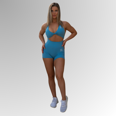 Calções Médios de Cintura Alta - Azul e Rosa CIELOBUG