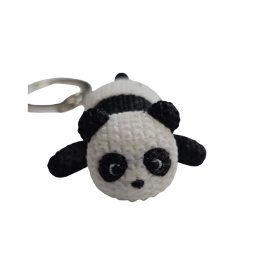 Porta-chaves Panda Médio em Crochê