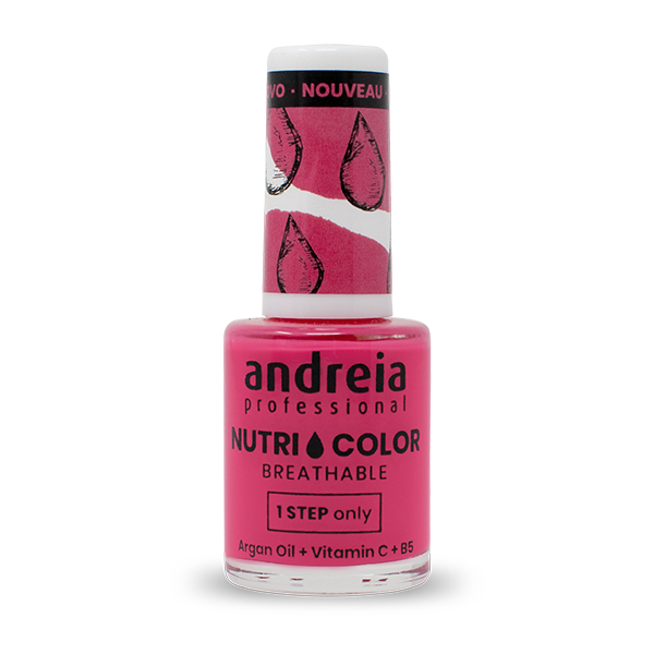 Andreia Verniz Nutricolor NC14 10,5ml Frasco de verniz de unhas cor-de-rosa forte da marca andreia professional