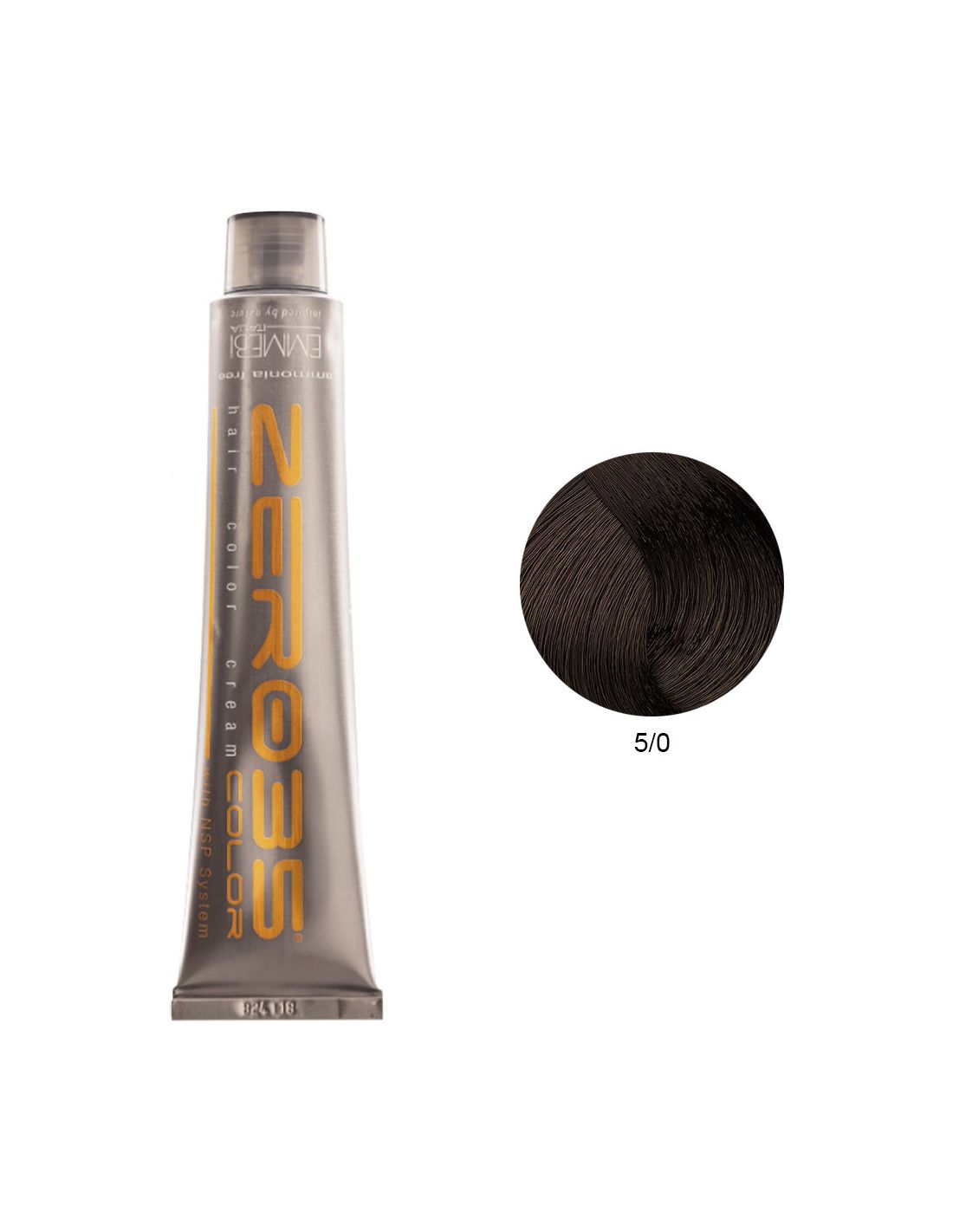 Coloração Sem Amoníaco 100ml - 5/0 Castanho Claro - Zero35 - Emmebi