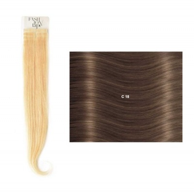 Extensões lisas (cm40/45) com adesivo Cor Natural NC| SHE