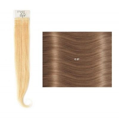 Extensões lisas (cm40/45) com adesivo Cor Natural NC| SHE