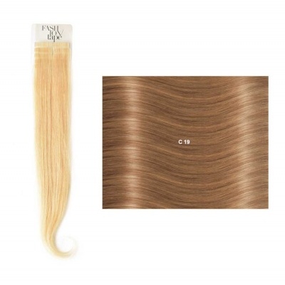 Extensões lisas (cm40/45) com adesivo Cor Natural NC| SHE