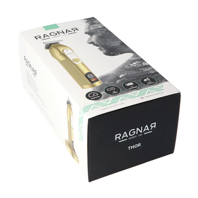 Caixa da máquina de cortar cabelo RAGNAR THOR dourada com display digital