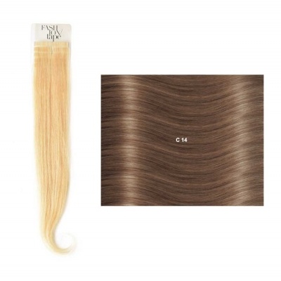 Extensões lisas (cm40/45) com adesivo Cor Natural NC| SHE