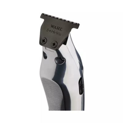 Máquina de cortar cabelo WAHL em metal prateado e preto