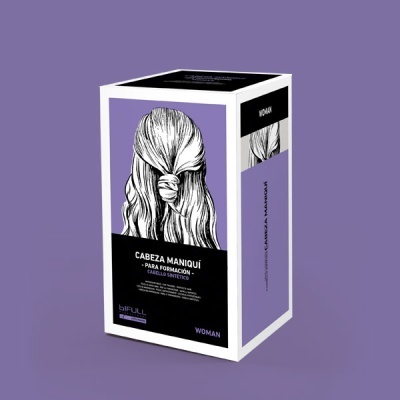 Cabeça de treino Cabelo sintético 45cm