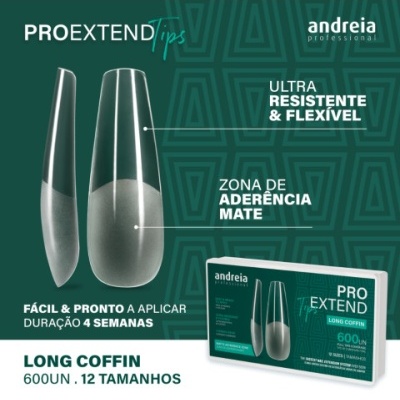 Tips Unhas PRO Extend Long Coffin Andreia