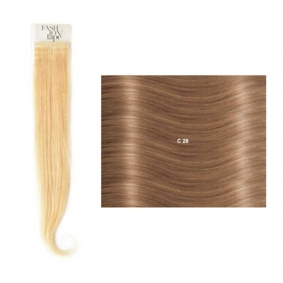 Extensões lisas (cm40/45) com adesivo Cor Natural NC| SHE