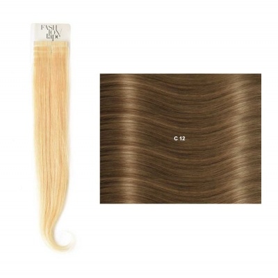 Extensões lisas (cm40/45) com adesivo Cor Natural NC| SHE