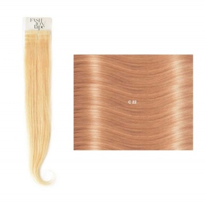 Extensões lisas (cm40/45) com adesivo Cor Natural NC| SHE