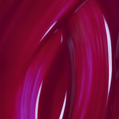 Esmalte de unhas vermelho e roxo com textura brilhante e cremosa