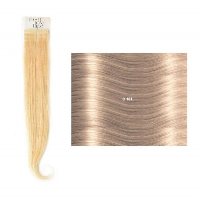 Extensões lisas (cm40/45) com adesivo Cor Natural NC| SHE