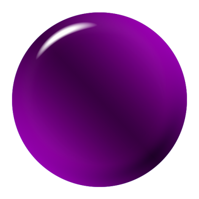 Bola roxa lisa brilhante sobre fundo branco