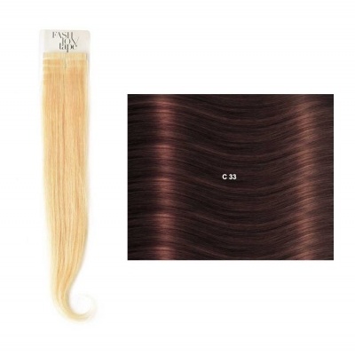 Extensões lisas (cm40/45) com adesivo Cor Natural NC| SHE