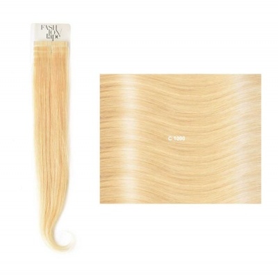 Extensões lisas (cm40/45) com adesivo Cor Natural NC| SHE