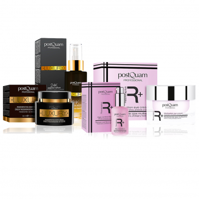 Produtos de beleza postQuam professional Luxury 24K e R+ age control cream