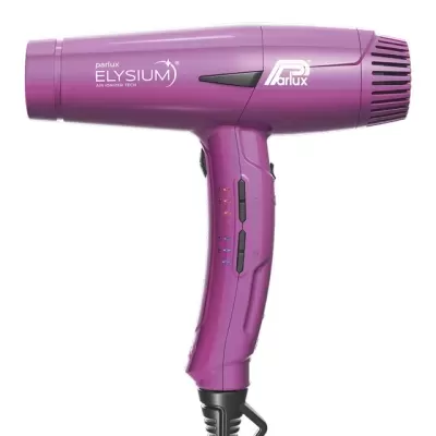 Secador de cabelo Parlux ELYSIUM cor rosa com botões no cabo