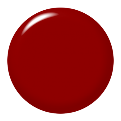 Esfera vermelha brilhante e lisa em fundo transparente