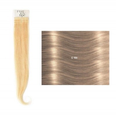 Extensões lisas (cm40/45) com adesivo Cor Natural NC| SHE