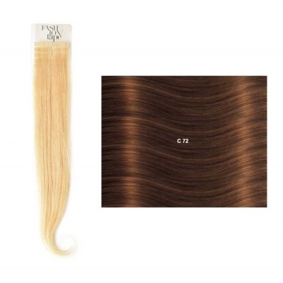 Extensões lisas (cm40/45) com adesivo Cor Natural NC| SHE