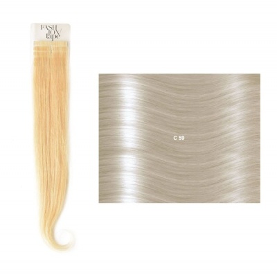 Extensões lisas (cm40/45) com adesivo Cor Natural NC| SHE