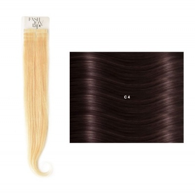 Extensões lisas (cm40/45) com adesivo Cor Natural NC| SHE