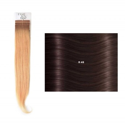 Extensões lisas (cm45/50) com adesivo Raízes Escuras RM | SHE Hair Extensions