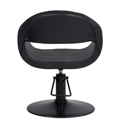 Cadeira preta moderna com base redonda