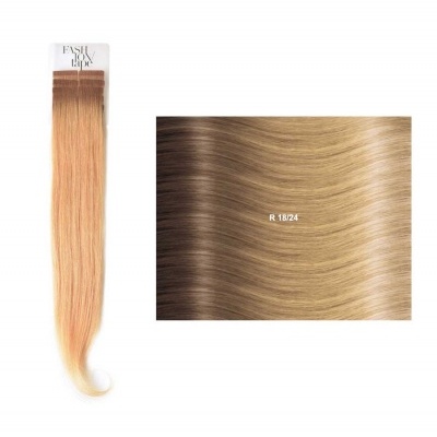 Extensões lisas (cm45/50) com adesivo Raízes Escuras RM | SHE Hair Extensions