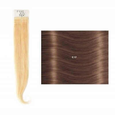 Extensões lisas (cm40/45) com adesivo Cor Natural NC| SHE