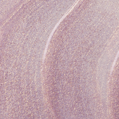 Verniz ou esmalte lilás com glitter dourado em textura líquida