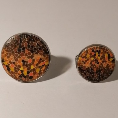 Anel Gaudí - Castanhos & Laranjas