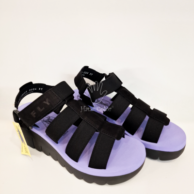 Sandália Fly London - YOJI BLACK/BLACK/VIOLET