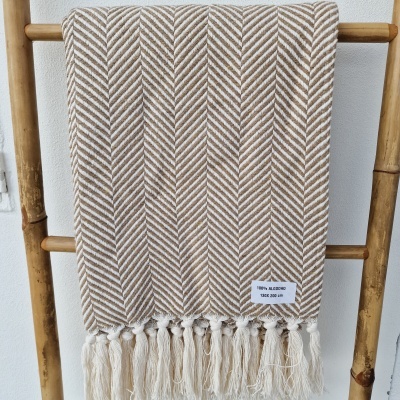 Manta Espinha - Castanho